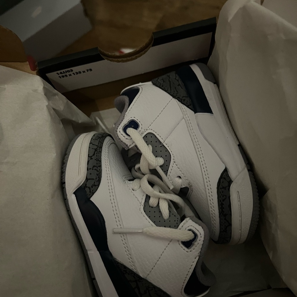 Kids White and Gray Sneakers